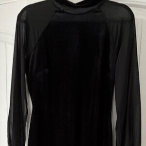 * INCLUDED IN DRESS SALE!! Black Cocktail Dress, Velvet-Like Fabric